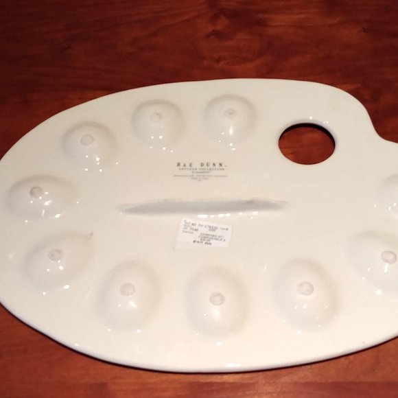 Rae Dunn – Hunny Bunny Easter Egg Holder Plate Platter White Pink NWT - Picture 2 of 4